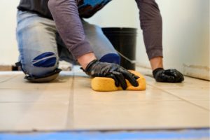 Tile Installation in Gresham by a worker